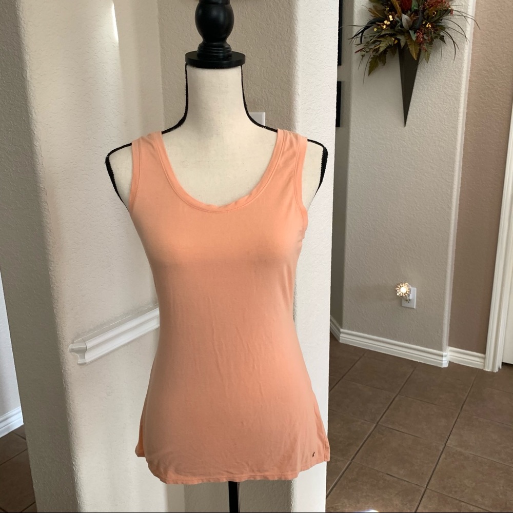 Fabletics light orange athletic tank top Size S